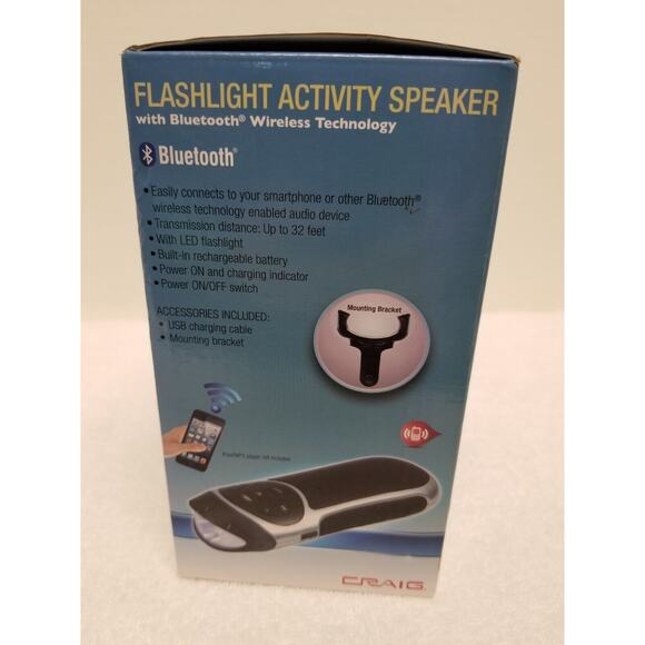 Craig Flashlight Activity Speaker With Bluetooth Wireless Tec With Mount Item258 - Picture 5 of 6